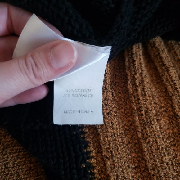 YanYan Tweedle Colorblock Ochre Rainbow Tweed Knit Column Dress - Picture 13 of 13